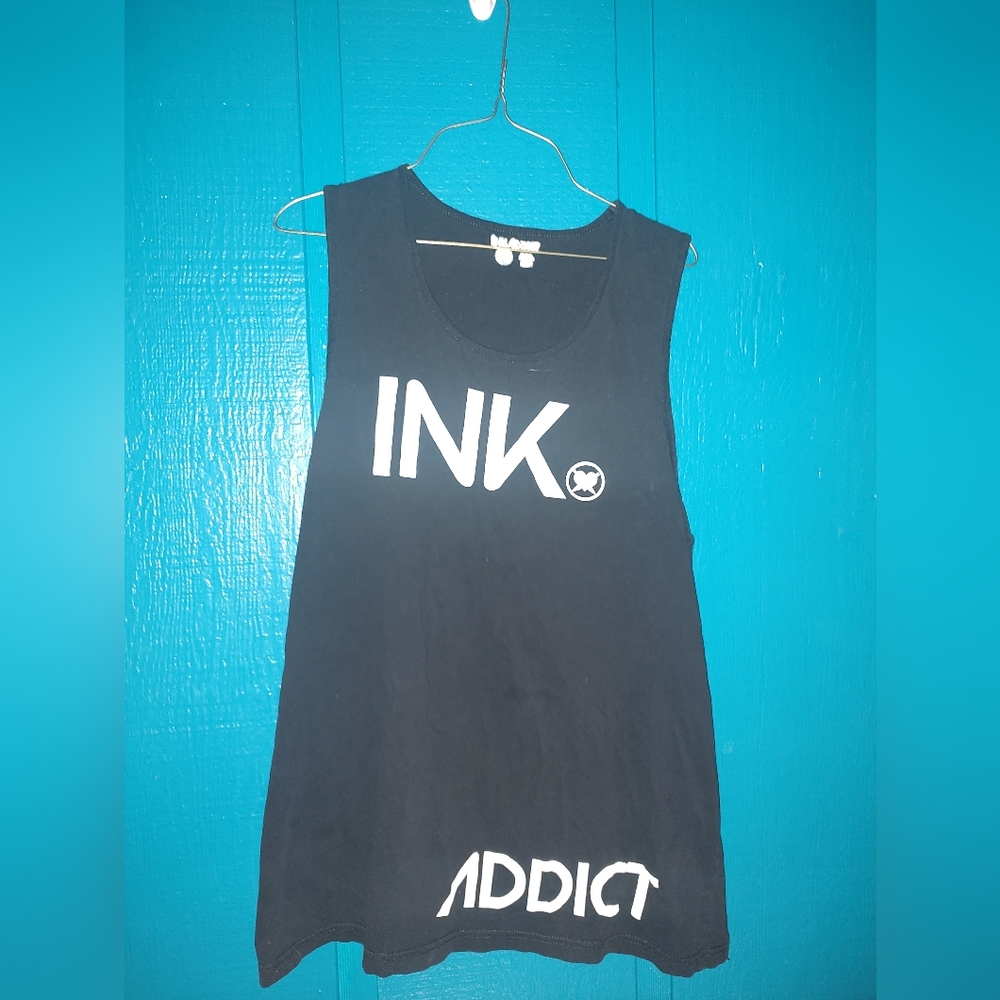 Vintage Rare XL Black Ink Addict Tank Top